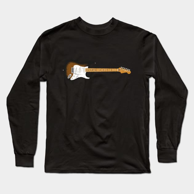 Buddy Holly Electric Guitar Long Sleeve T-Shirt by Daniel Cash Guitar